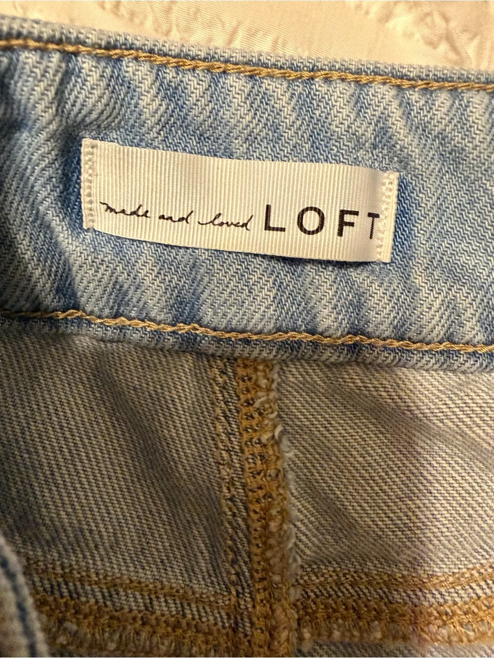 LOFT Light Wash Wide-Leg Jeans